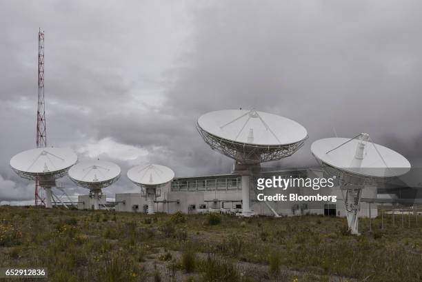 The Bolivian Space Agency Amachuma Ground Station stands in Achocalla, La Paz Department, Bolivia, on Wednesday, March 1, 2017. Created in 2010, the...