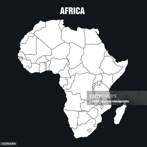 map of african continent - illustration - djibouti map stock illustrations