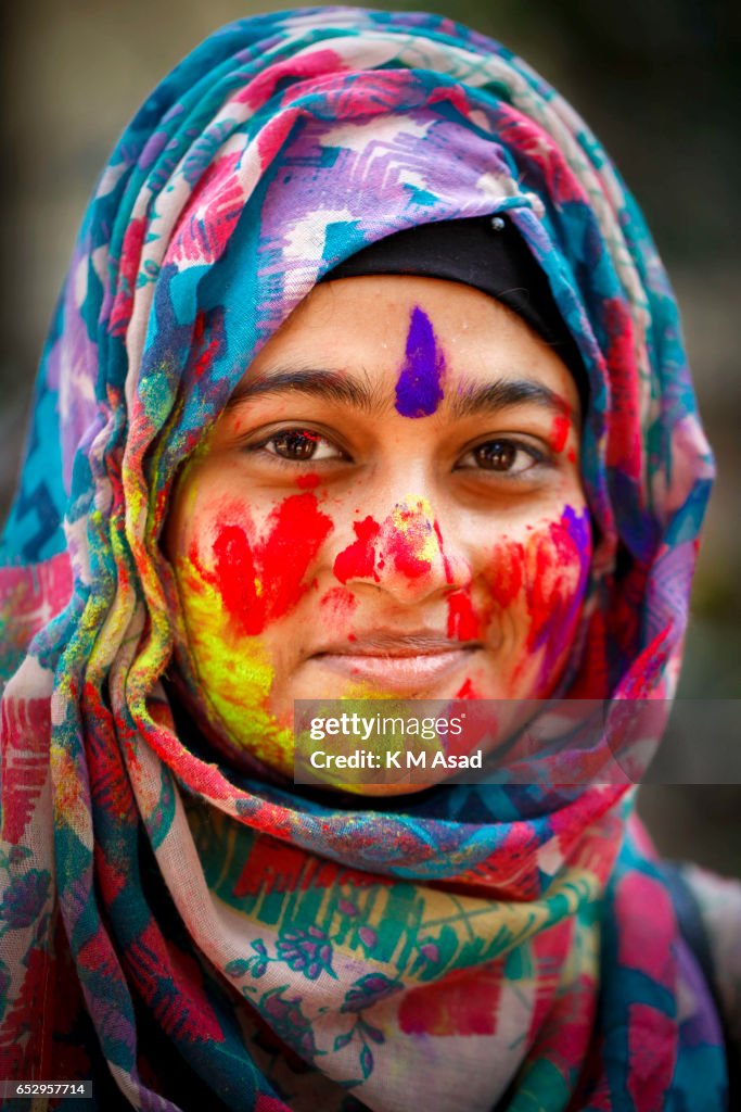 Portrait of a Dhaka University fine Art Student celebrate...