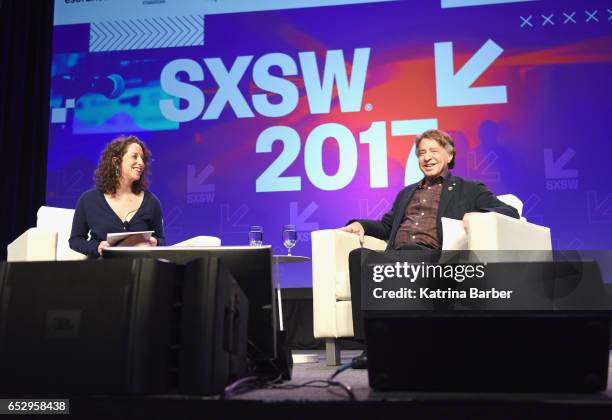 Choreographer Amy Kurzweil and author Ray Kurzweil speak onstage at 'Ray and Amy Kurzweil on Collaboration and the Future ' during 2017 SXSW...