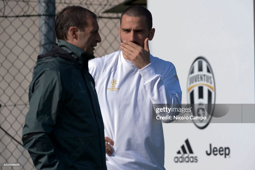 Massimiliano Allegri (left), head coach of Juventus FC,...