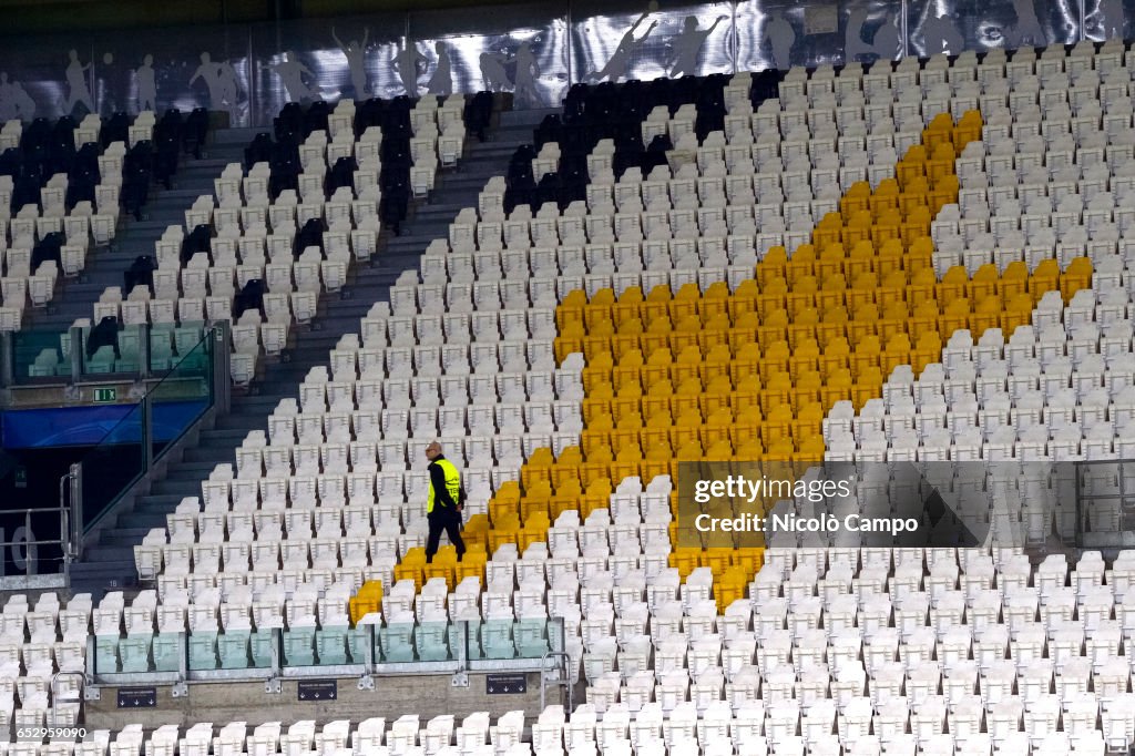 A view of Juventus Stadium during the FC Porto training on...