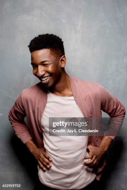 Actor Mamoudou Athie, from the film Patti Cake$, is photographed at the 2017 Sundance Film Festival for Los Angeles Times on January 22, 2017 in Park...