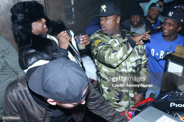 Drewski and Murda Mook perform during Tanduay After Party With Cardi B And Dave East at The Griffin on March 12, 2017 in New York City.