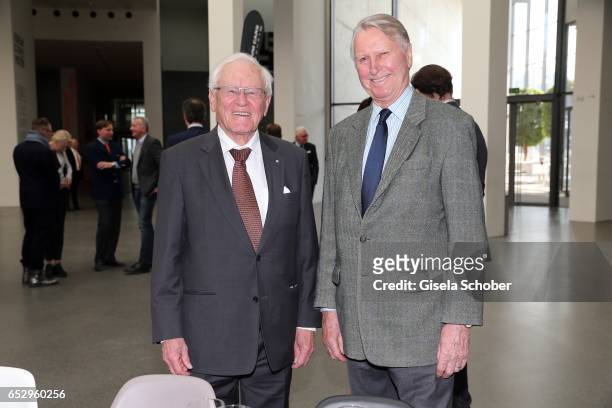 Konrad Kruis and Dr. Martin Steinmeyer during the Gentlemen Art Lunch at Pinakothek der Moderne on March 13, 2017 in Munich, Germany.