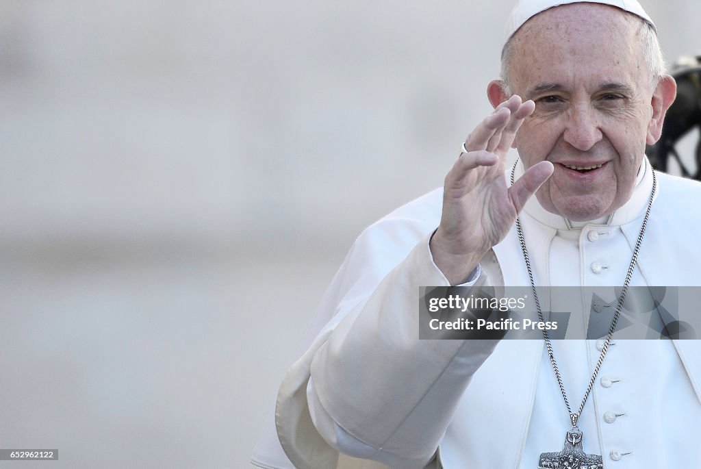 Pope Francis during the Wednesday General Audience in St.