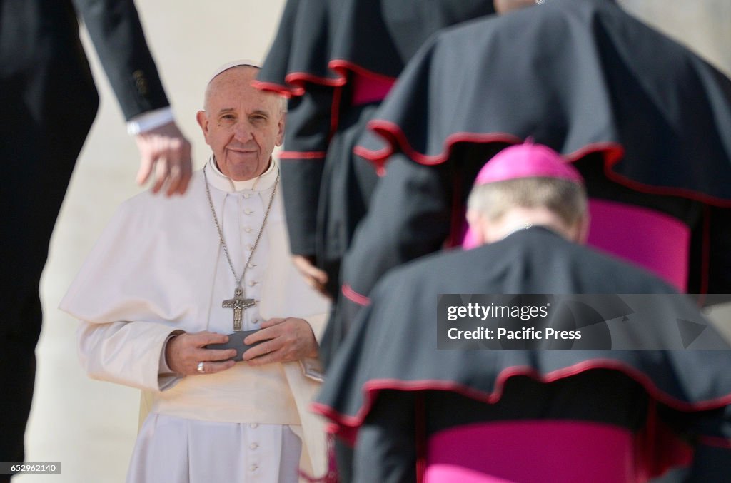 Pope Francis during the Wednesday General Audience in St.