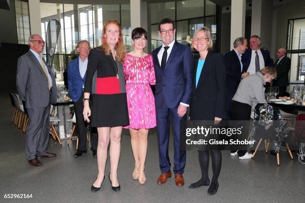 Alexandra von Arnim, Sonja Lechner , Willi Bonke, CEO of Premium Cars Rosenheim and Angelika Nollert during the Gentlemen Art Lunch at Pinakothek der...