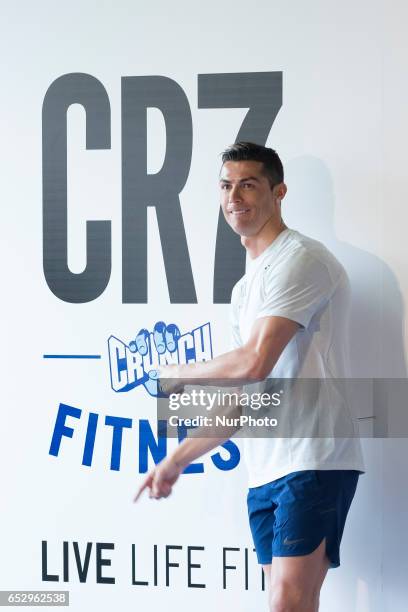 Cristiano Ronaldo presents CR7 Fitness Gyms on March 13, 2017 in Madrid, Spain.