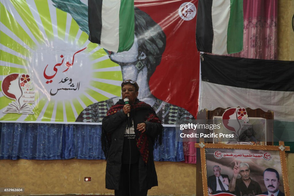 Leading "PFLP"  Mariam Abu Daqqa accuracy speech which...