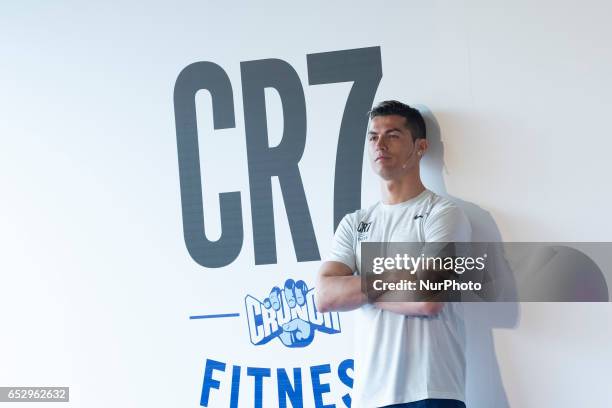 Cristiano Ronaldo presents CR7 Fitness Gyms on March 13, 2017 in Madrid, Spain.