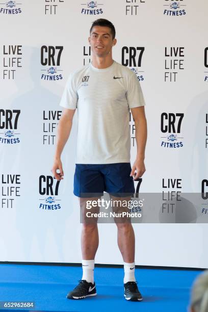 Cristiano Ronaldo presents CR7 Fitness Gyms on March 13, 2017 in Madrid, Spain.