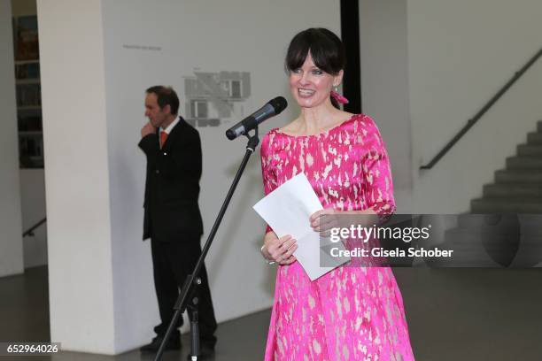 Sonja Lechner during the Gentlemen Art Lunch at Pinakothek der Moderne on March 13, 2017 in Munich, Germany.