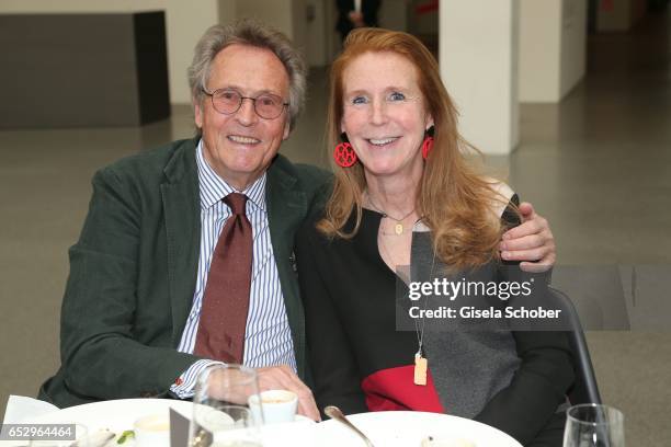 Dr. Lother Strobach and Alexandra von Arnim during the Gentlemen Art Lunch at Pinakothek der Moderne on March 13, 2017 in Munich, Germany.