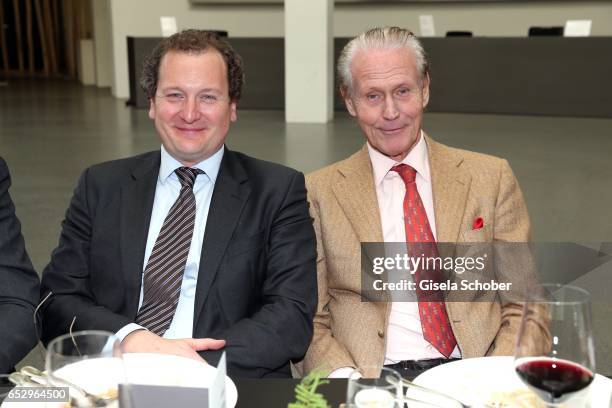 Rupert Keim and Wolfgang Anselmino during the Gentlemen Art Lunch at Pinakothek der Moderne on March 13, 2017 in Munich, Germany.