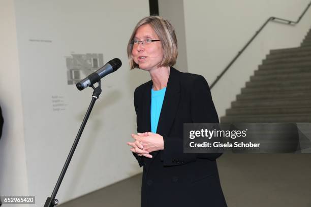 Angelika Nollert during the Gentlemen Art Lunch at Pinakothek der Moderne on March 13, 2017 in Munich, Germany.