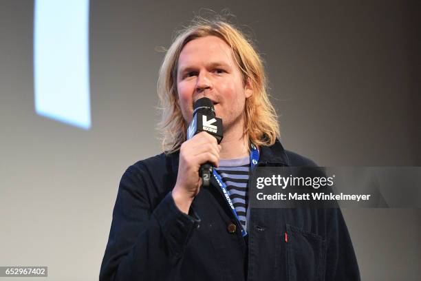 Director Geremy Jasper speaks onstage during the "Patti Cake$" premiere 2017 SXSW Conference and Festivals on March 13, 2017 in Austin, Texas.