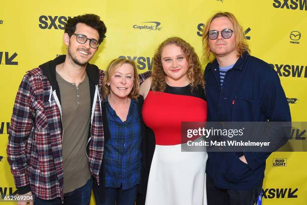 Producer Noah Stahl, Fox Searchlight President Nancy Utley, actress Danielle Macdonald, and director Geremy Jasper attend the "Patti Cake$" premiere...