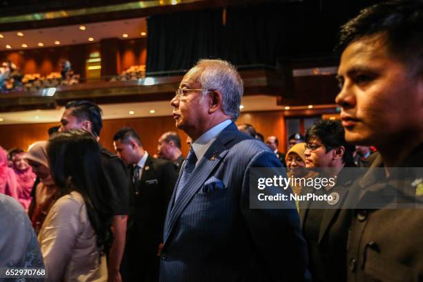 Malaysia's Prime Minister Najib Razak attends an event in Kuala Lumpur on March 13, 2017.