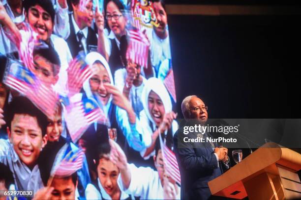 Malaysia's Prime Minister Najib Razak attends an event in Kuala Lumpur on March 13, 2017.