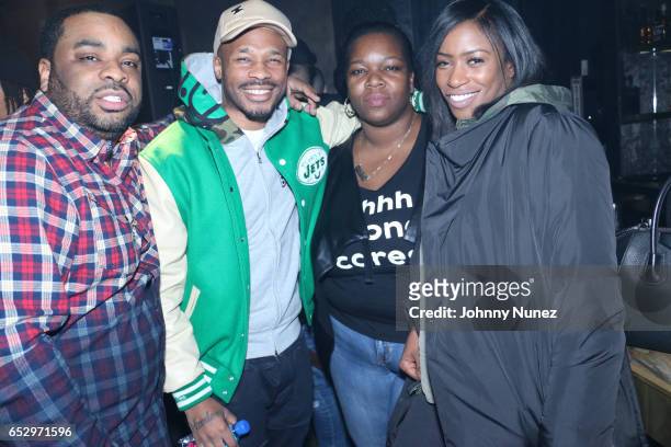 Harris, Wayno, Monique Blake and Francoise Blanchette attend Tanduay After Party With Cardi B And Dave East at The Griffin on March 12, 2017 in New...