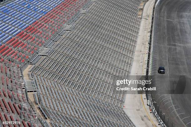 General view of the track is seen during the Texas Motor Speedway Track Renovation Unveiling at Texas Motor Speedway on March 13, 2017 in Fort Worth,...