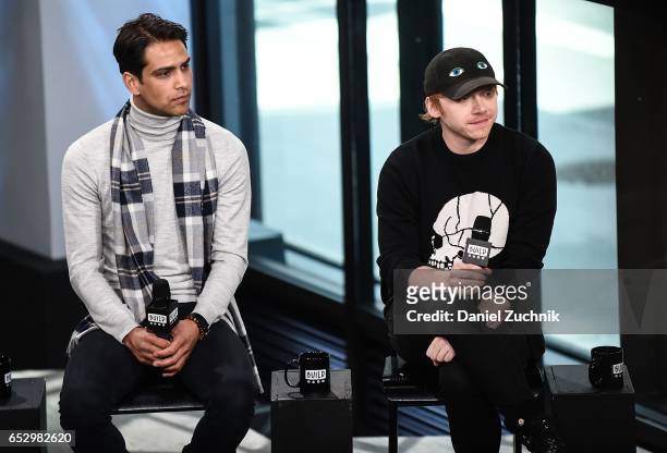 Luke Pasqualino and Rupert Grint attend the Build Series to discuss the new show 'Snatch' at Build Studio on March 13, 2017 in New York City.