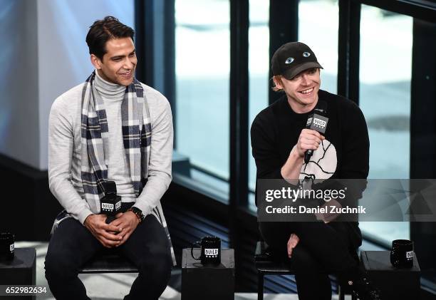 Luke Pasqualino and Rupert Grint attend the Build Series to discuss the new show 'Snatch' at Build Studio on March 13, 2017 in New York City.