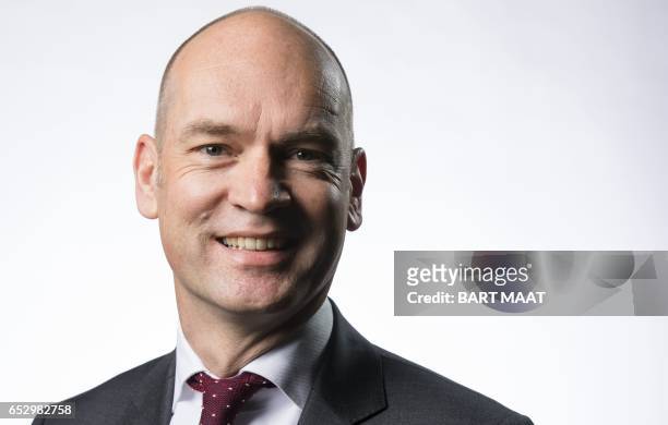 Leader of Dutch Christian Union party Gert-Jan Segers poses for a picture on the occasion of the party's campaign kick-off at the House of...