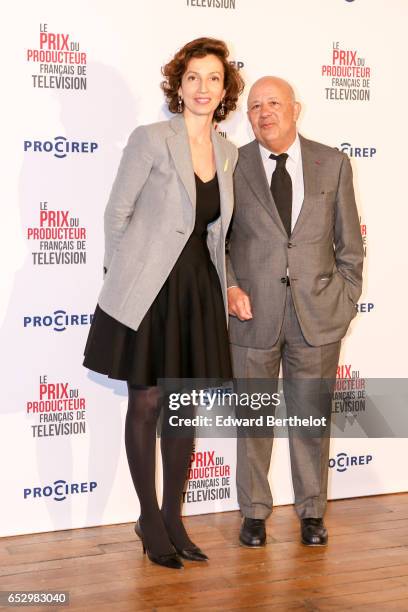 Audrey Azoulay attends the 23rd Prix Du Producteur Francais De Television, at the Trianon, on March 13, 2017 in Paris, France.