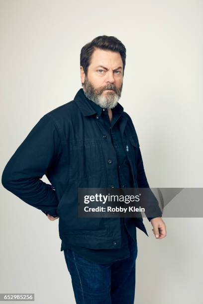 Actor Nick Offerman of "Infinity Baby" poses for a portrait at The Wrap and Getty Images SxSW Portrait Studio on March 12, 2017 in Austin, Texas.