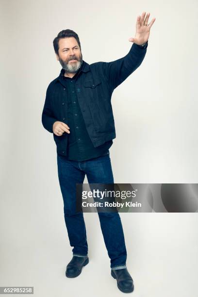 Actor Nick Offerman of "Infinity Baby" poses for a portrait at The Wrap and Getty Images SxSW Portrait Studio on March 12, 2017 in Austin, Texas.