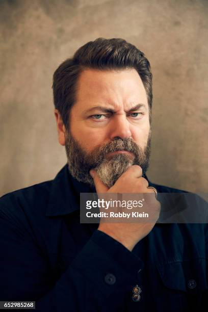 Actor Nick Offerman of "Infinity Baby" poses for a portrait at The Wrap and Getty Images SxSW Portrait Studio on March 12, 2017 in Austin, Texas.