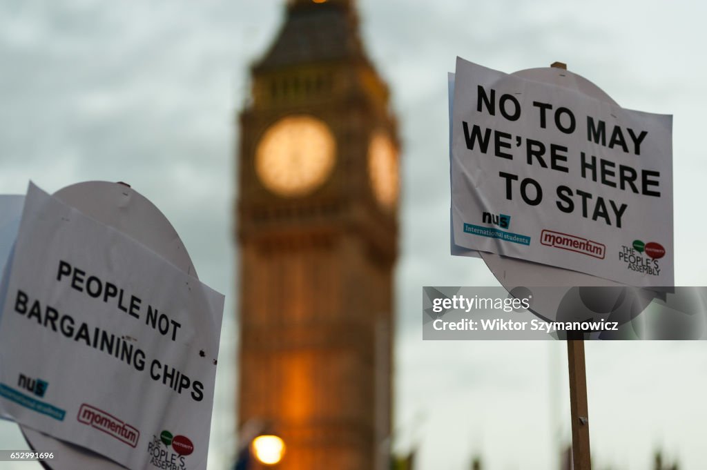 Protest To Guarantee Rights Of EU Citizens In The UK Post-Brexit