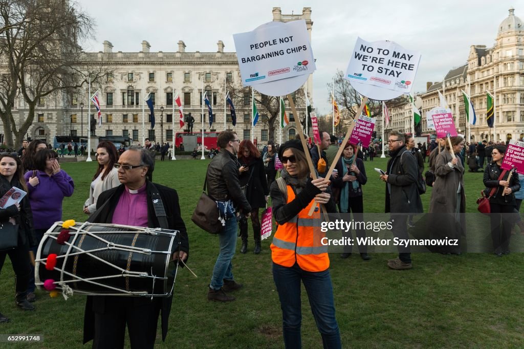 Protest To Guarantee Rights Of EU Citizens In The UK Post-Brexit