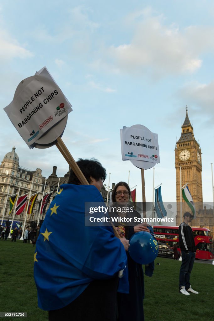 Protest To Guarantee Rights Of EU Citizens In The UK Post-Brexit