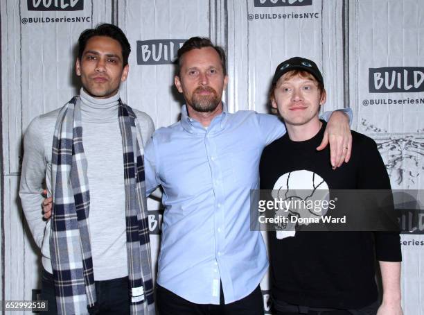 Luke Pasqualino, Alex De Rakoff and Rupert Grint appear to promote "Snatch" during the BUILD Series at Build Studio on March 13, 2017 in New York...