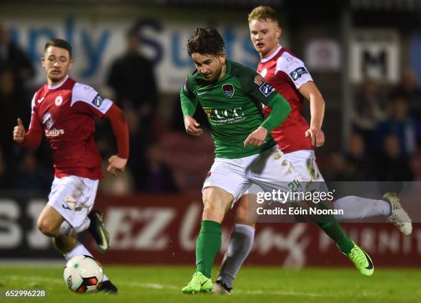 Munster , Ireland - 13 March 2017; Sean Maguire of Cork City scores his side's second goal during the SSE Airtricity League Premier Division match...