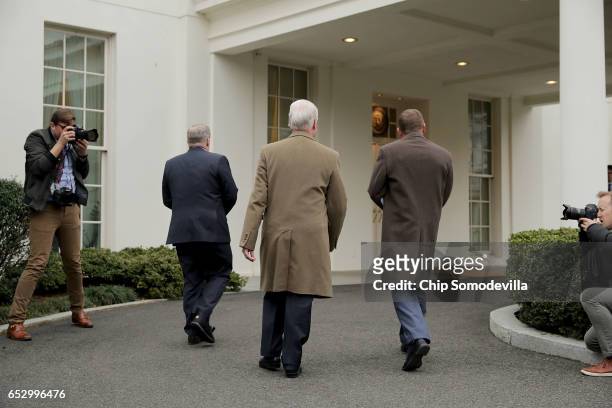 White House Press Secretary Sean Spicer, Health and Human Services Secretary Tom Price and Office of Management and Budget Director Mick Mulvaney and...