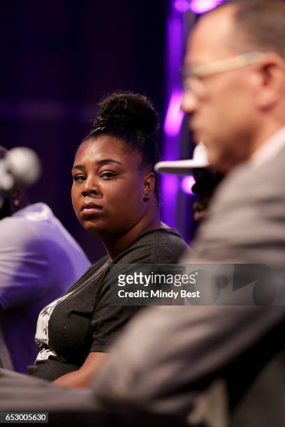 Mariah Stewart speaks onstage at 'Stranger Fruit: What Really Happened in Ferguson to Mike Brown?' during 2017 SXSW Conference and Festivals at...