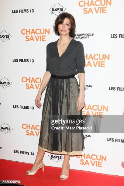 Actress Marianne Denicourt attends the 'Chacun sa vie' Premiere at Cinema UGC Normandie on March 13, 2017 in Paris, France.