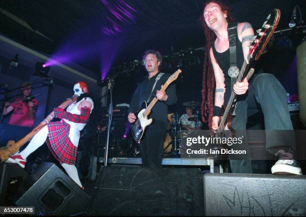 Mark Chadwick and Jeremy Cunningham of The Levellers performing on stage at Concorde 2, Brighton, United Kingdom, 01 May 2002.