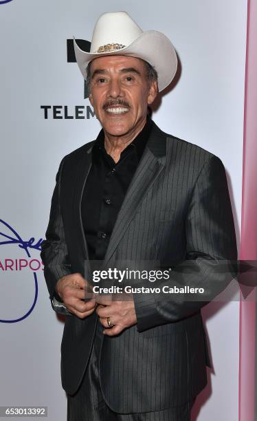 Don Pedro Rivera is seen at the introduction of the cast of 'Jenni Rivera: Mariposa de Barrio' at Telemundo Studios on March 13, 2017 in Miami,...