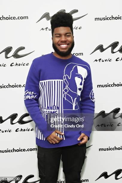 Singer Khalid visits Music Choice on March 13, 2017 in New York City.