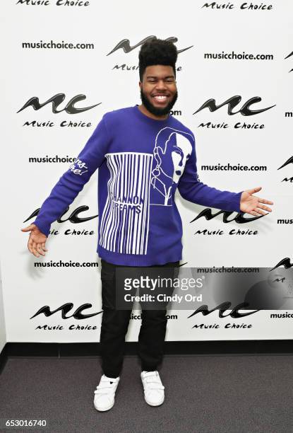 Singer Khalid visits Music Choice on March 13, 2017 in New York City.