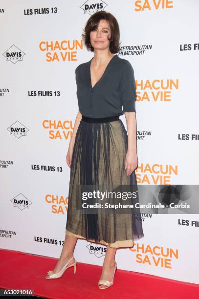 Actress Marianne Denicourt attends the "Chacun Sa vie" Paris Premiere at Cinema UGC Normandie on March 13, 2017 in Paris, France.