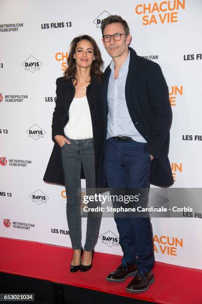 Actress Berenice Bejo and her husband Michel Hazanavicius attend the "Chacun Sa vie" Paris Premiere at Cinema UGC Normandie on March 13, 2017 in...