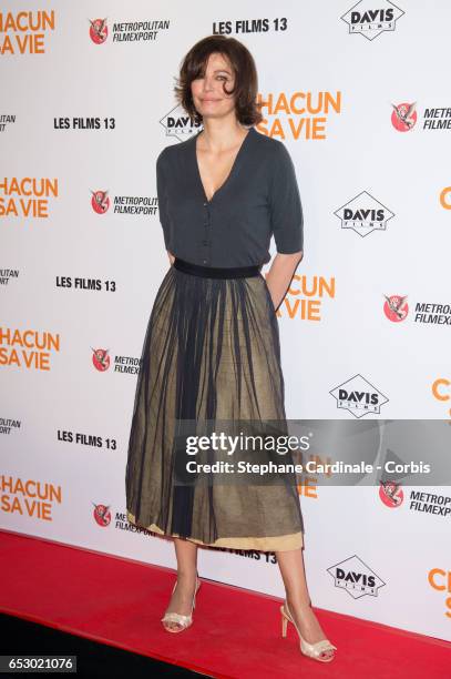 Actress Marianne Denicourt attends the "Chacun Sa vie" Paris Premiere at Cinema UGC Normandie on March 13, 2017 in Paris, France.