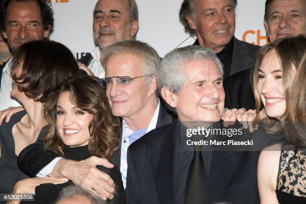 Actors Stephane de Groodt, Marianne Denicourt, Nadia Fares, Antoine Dulery, Christophe Lambert, Michel Leeb, director Claude Lelouch, Francis Huster...