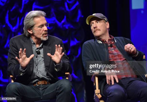 Actors Gary Cole and Matt Walsh speak onstage at 'Featured Session: "VEEP" Cast' during 2017 SXSW Conference and Festivals at Austin Convention...